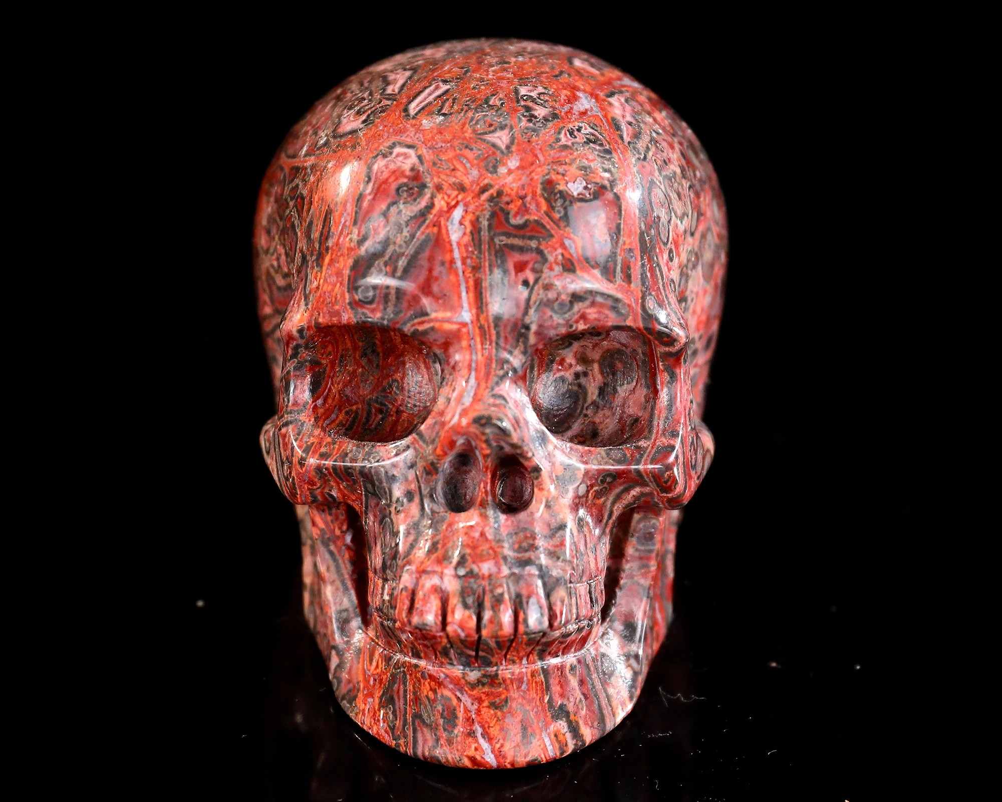 Wholesale Red Picasso Stone Crystal Skulls