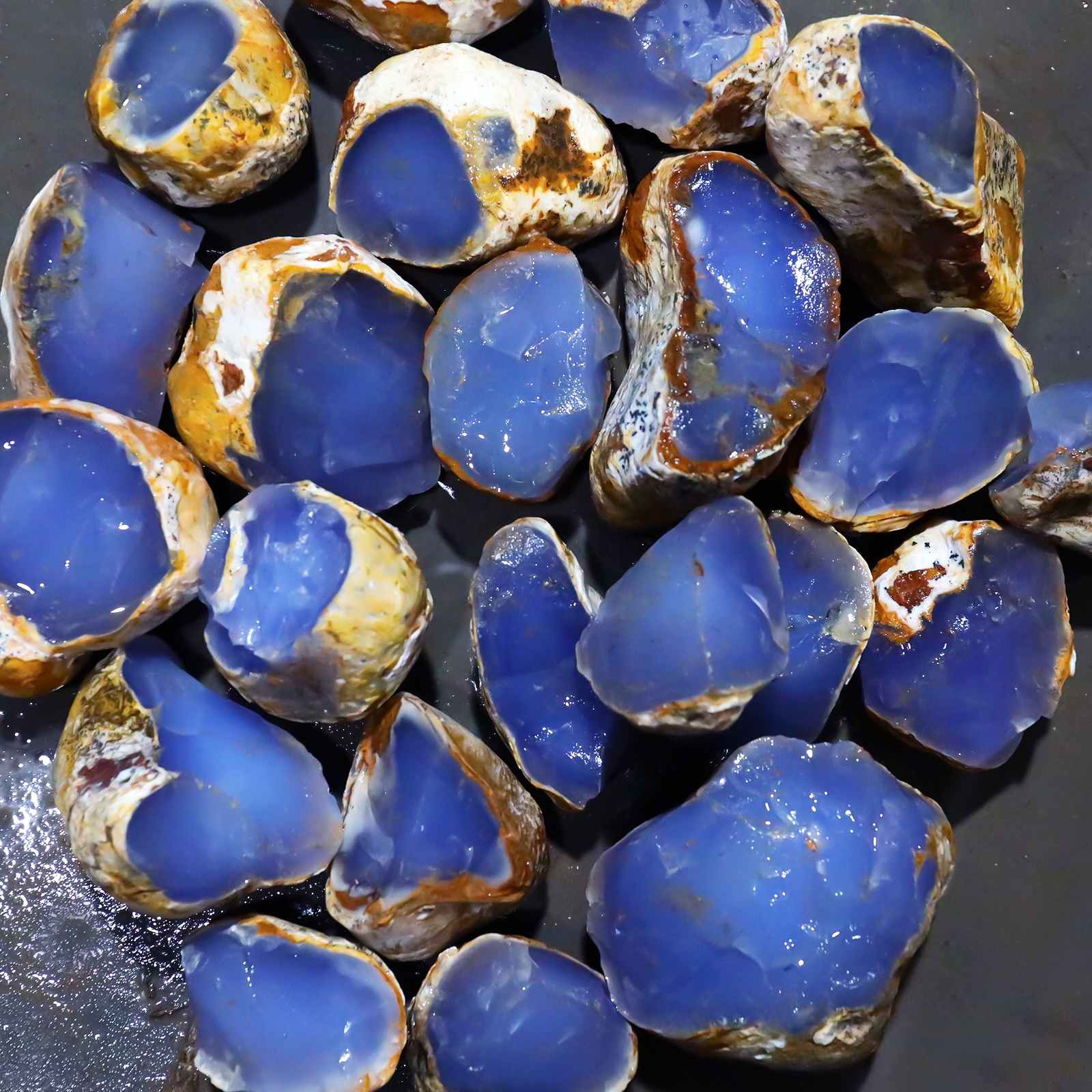 Wholesale Blue Chalcedony Rough per kg raw stones