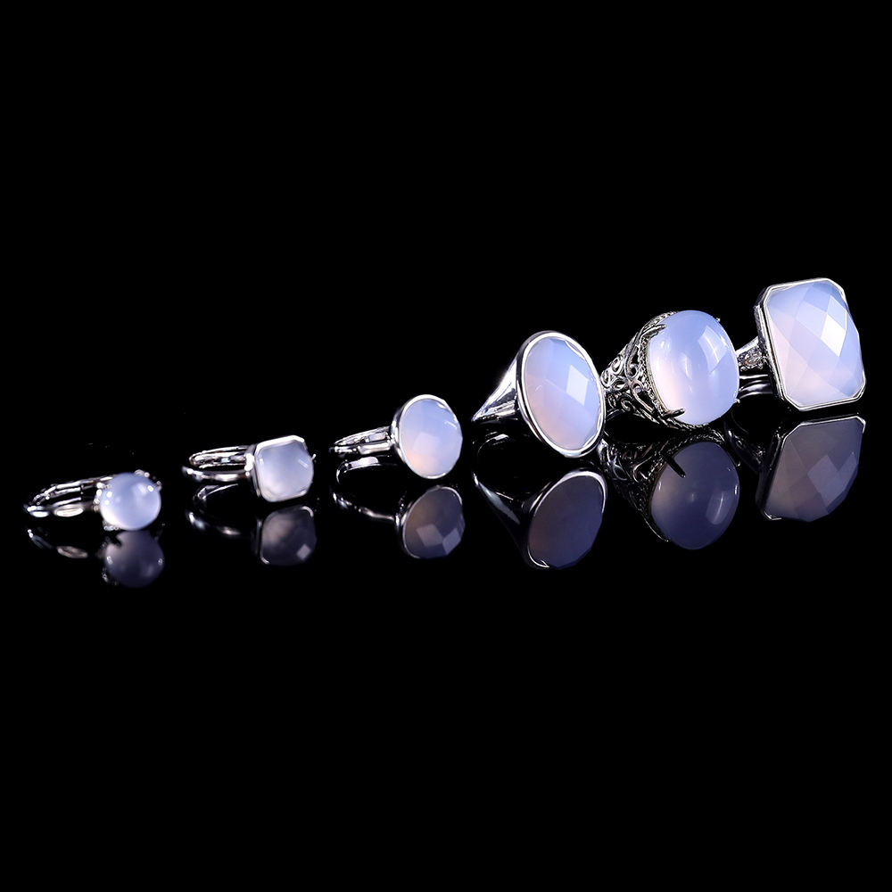 Matching blue chalcedony pendant