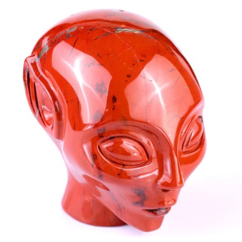 Red Jasper Alien Skull – Wholesale Crystal Skull Supplier