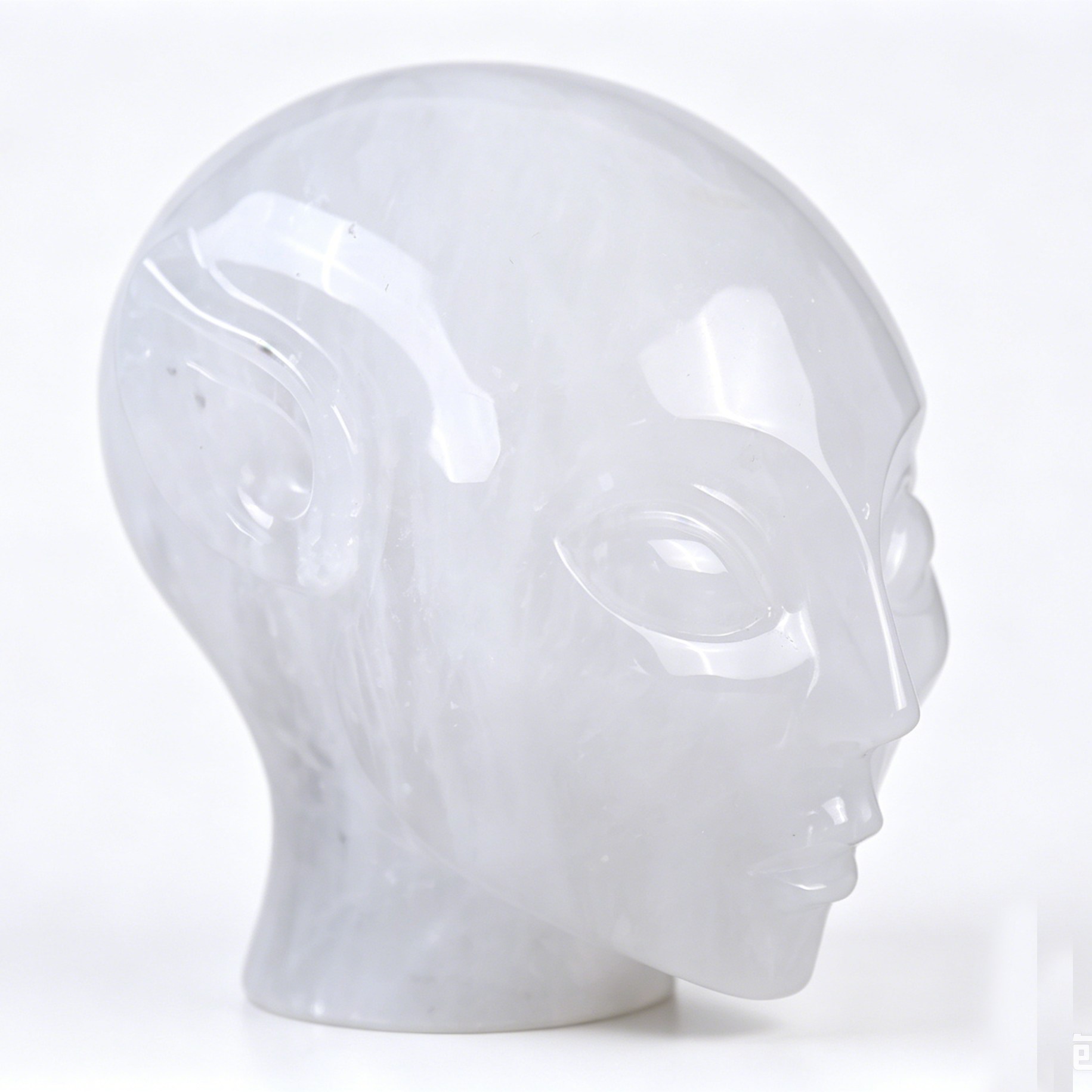 Bulk Clear Quartz Alien Ornament