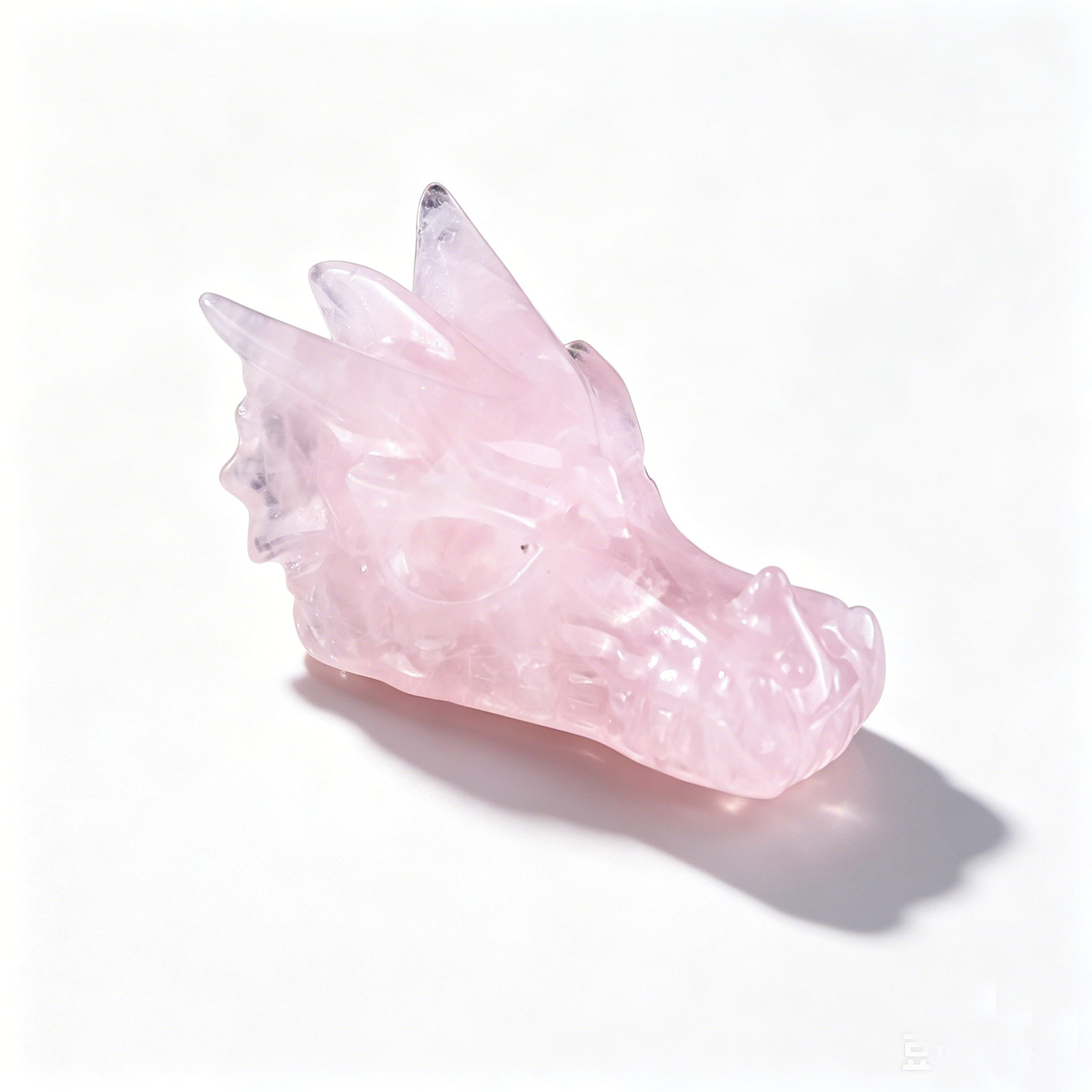 Wholesale Rose Quartz Dragon Skull