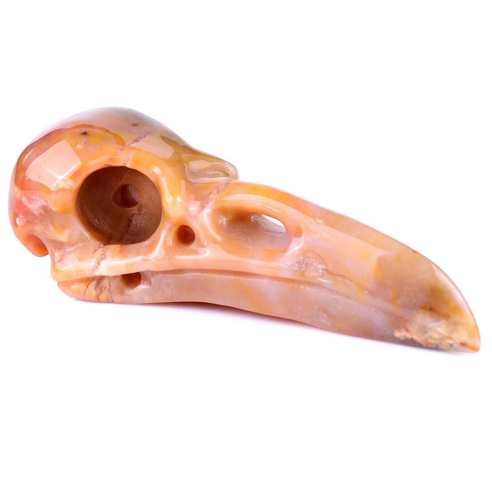 Custom Chalcedony Jasper Raven Craft