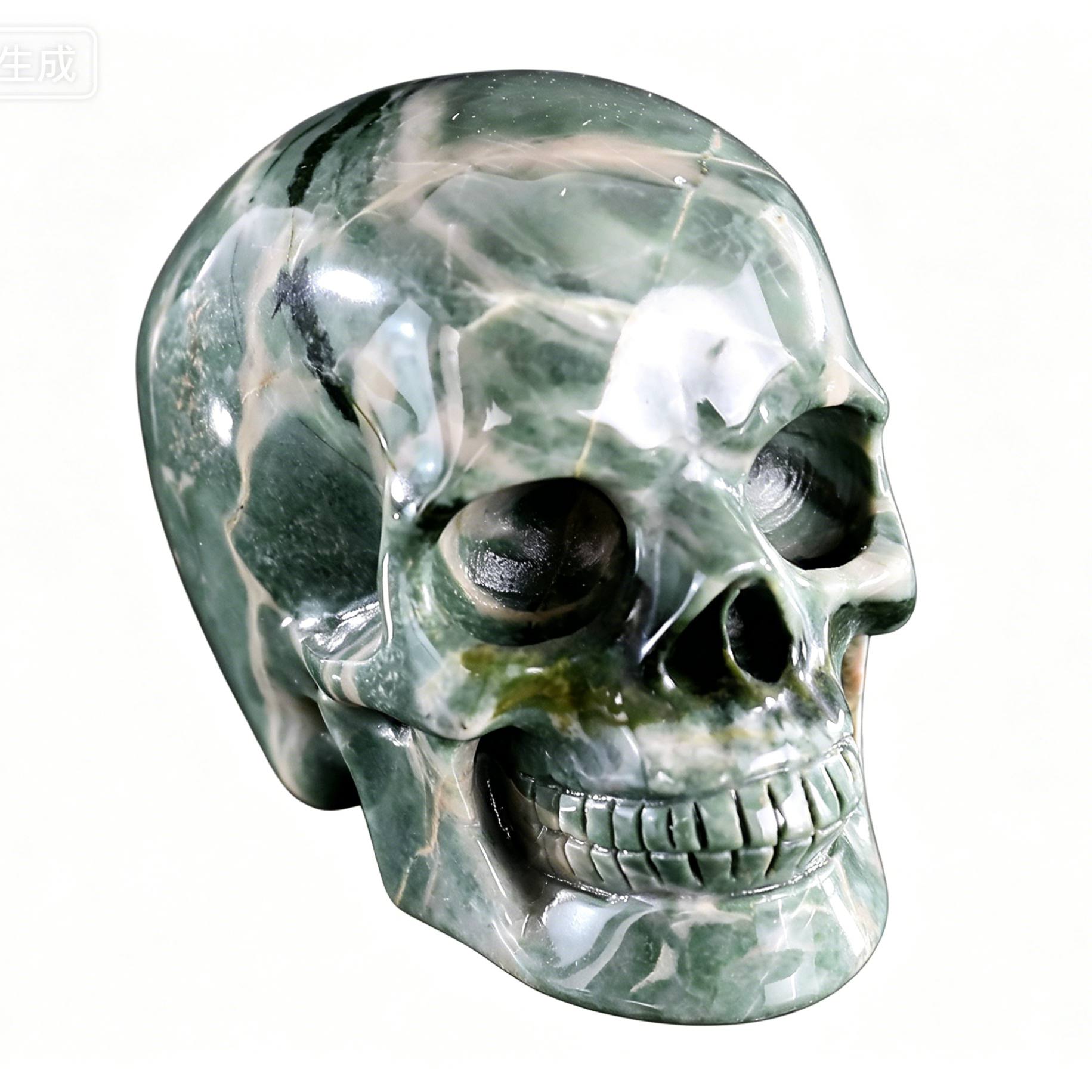 Wholesale Nine Dragon Jade Human Skull