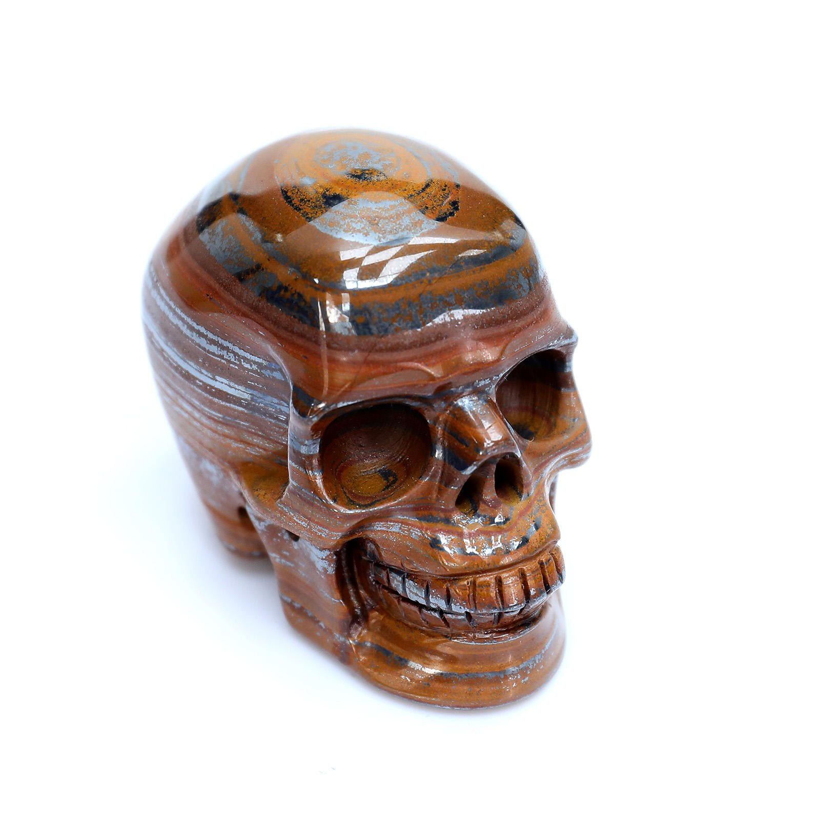 Natural Layered Tiger Iron Eye Carving