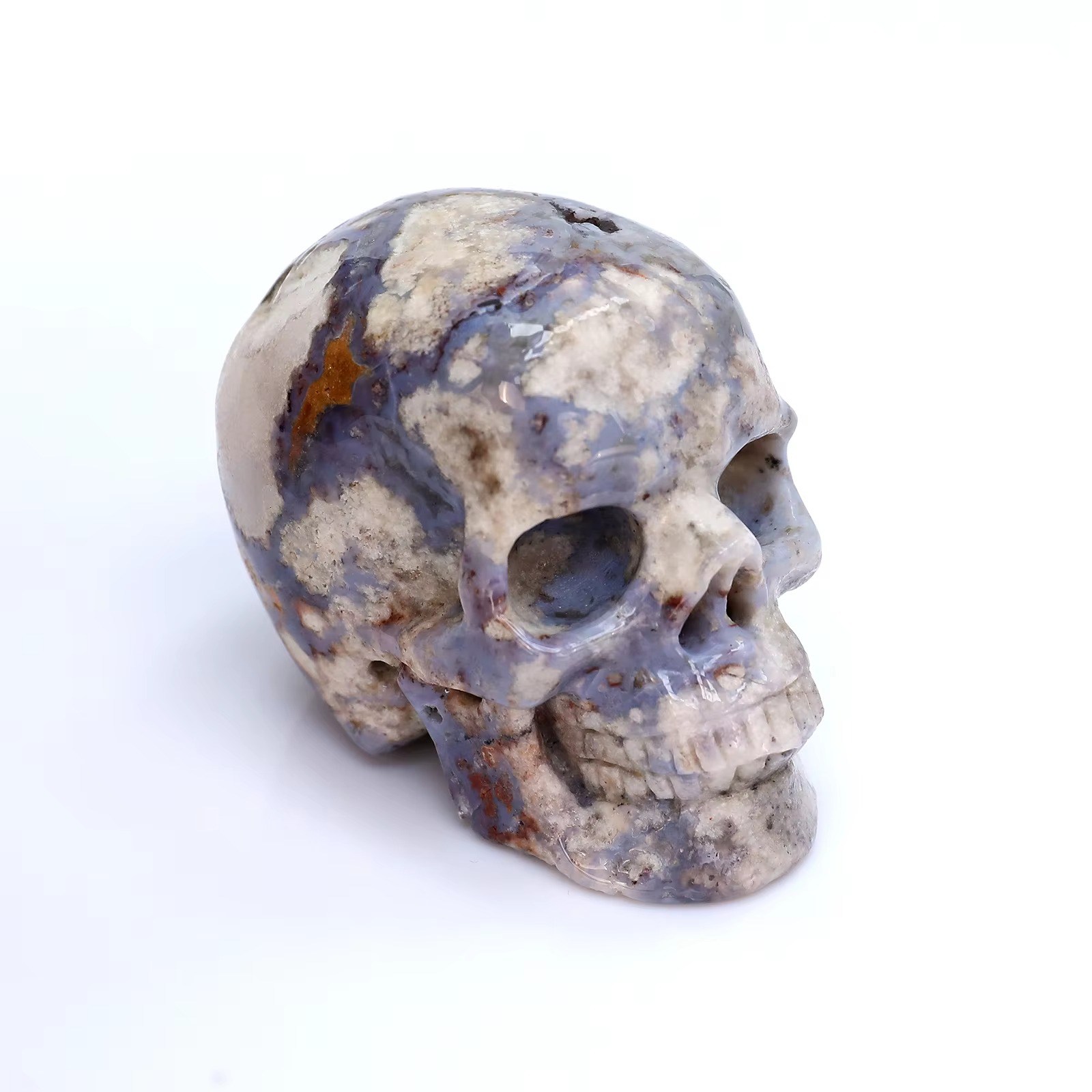 Custom Flower Agate Skull Wholesale